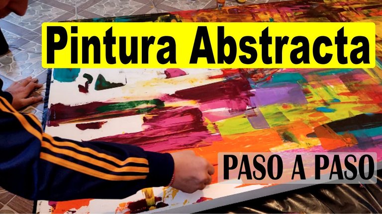 Arte Abstracto con Pintura Acrílica sobre Lienzo | CITY LIGHTS (Esp - Eng)