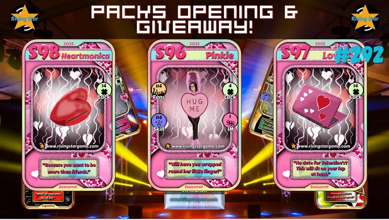 New February Cards and Valentine's Day Special Mission!!! <--> Rising Star Packs Opening & Giveaway