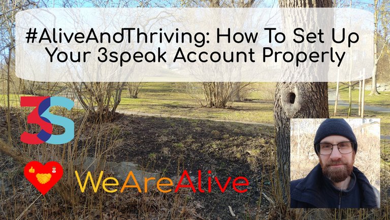 #AliveAndThriving: How To Set Up Your 3speak Account Properly