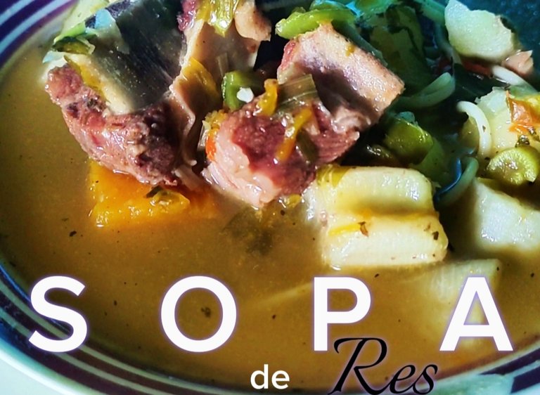 Sopa de res (Hecha a leña) || Beef soup (wood-fired)