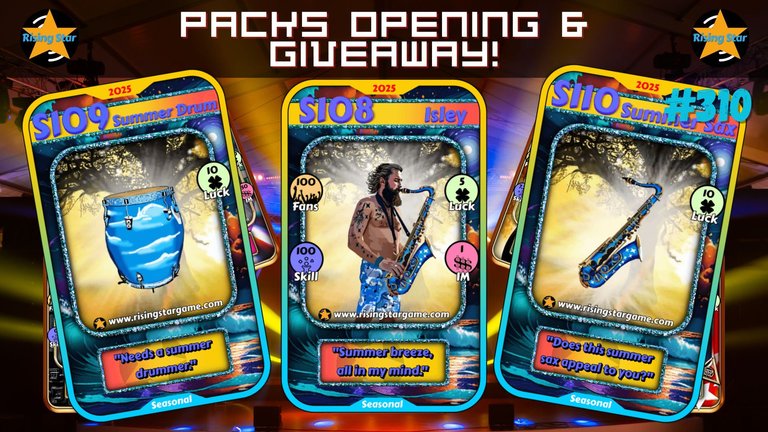 New Summer Event!!! <--> Rising Star Packs Opening & Giveaway #310 (Win NFTs)