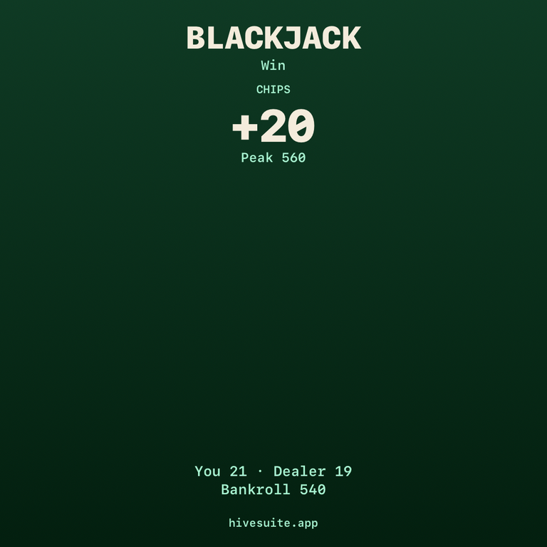 Blackjack recap
