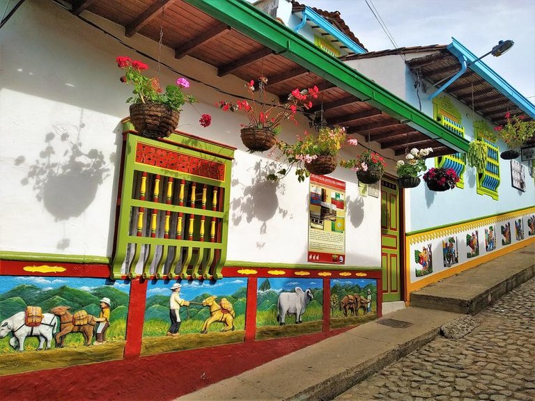 Beauties of Colombia: picturesque colorful houses of Guatape - part 1