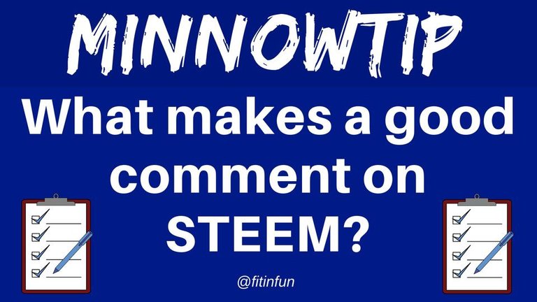 minnowtip What makes a good comment on STEEM_ fitinfun.jpg