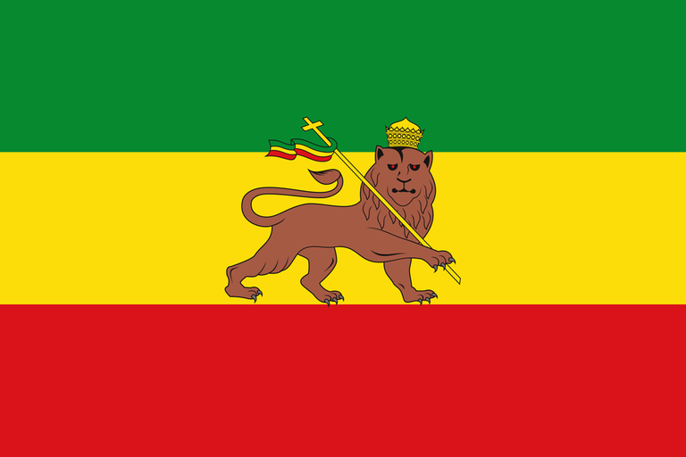 Ethiopia flag under Selassie lion.png