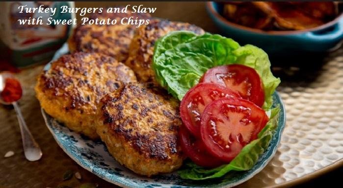 Turkey Burgers and Slaw with Sweet Potato Chips.jpg