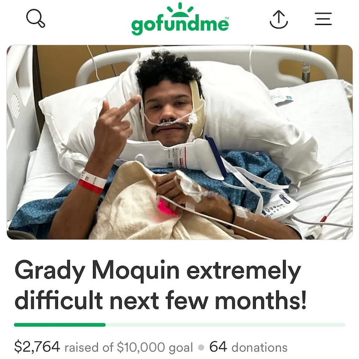 Grady's go-fund-me page