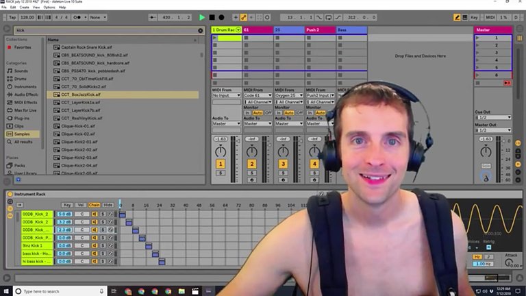 Ableton Live 10 Drum Rack with 32 Kicks on a Chain!