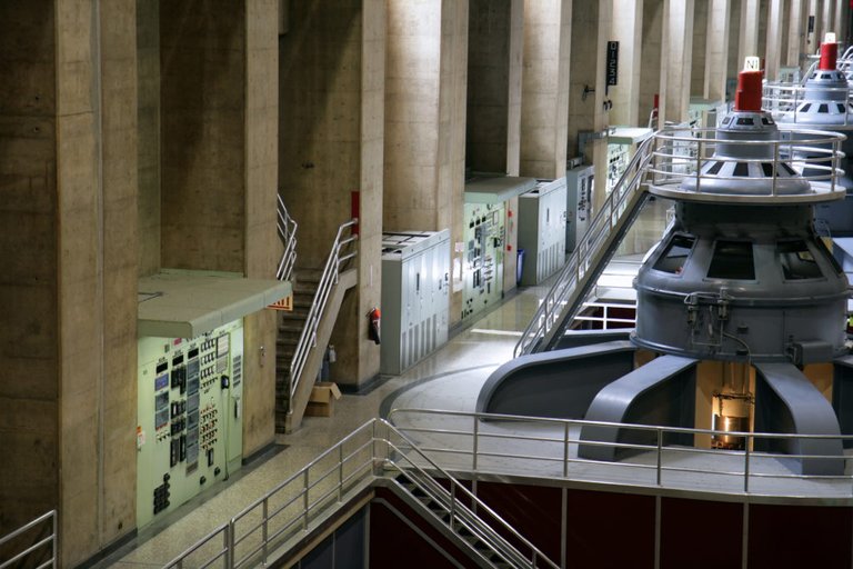Different types of prime movers have different motoring characteristics. These hydro turbines are different than the wind turbines pictured above.
