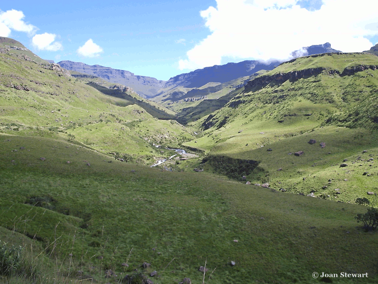 Looking up Sani Pass