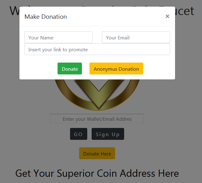 Superior Coin Faucet