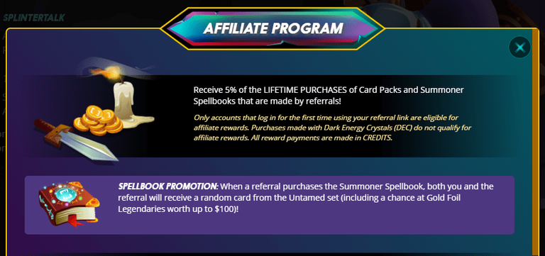 affiliate program in splinterlands
How Much Can I Earn Playing Splinterlands