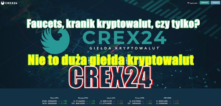 Faucets, kranik kryptowalut, czy tylko Nie to duża giełda kryptowalut CREX24