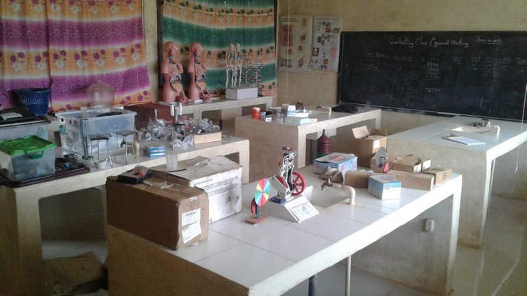 Our Science Lab in set-up mode - Maintained by Varmah