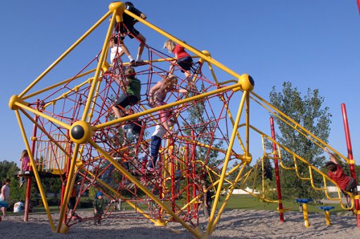 space frame on the playground