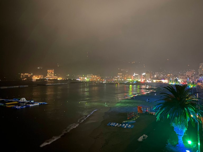 A rainy night at Atami Sun Beach