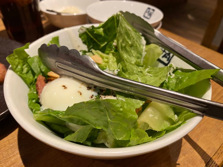 Ceasar salad with egg