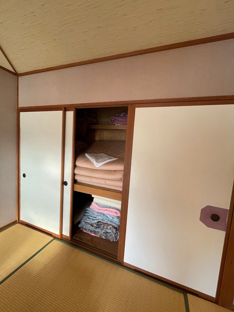 Futon hidden in the cabinet