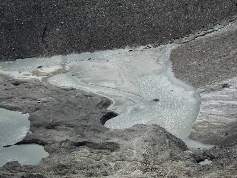 Ice on the right, water on the left