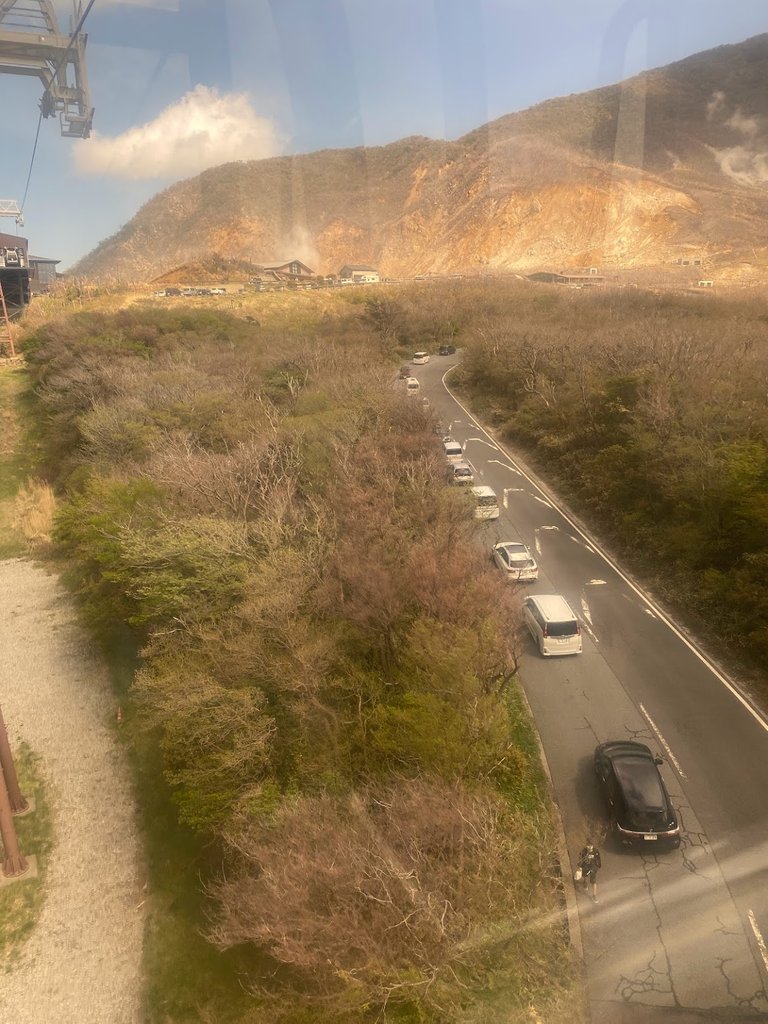 Traffic as seen from the cable car ride