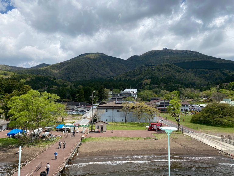 View of Hakone-en from the cruise ship