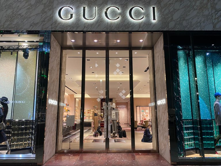 One of the many Gucci stores in Ginza
