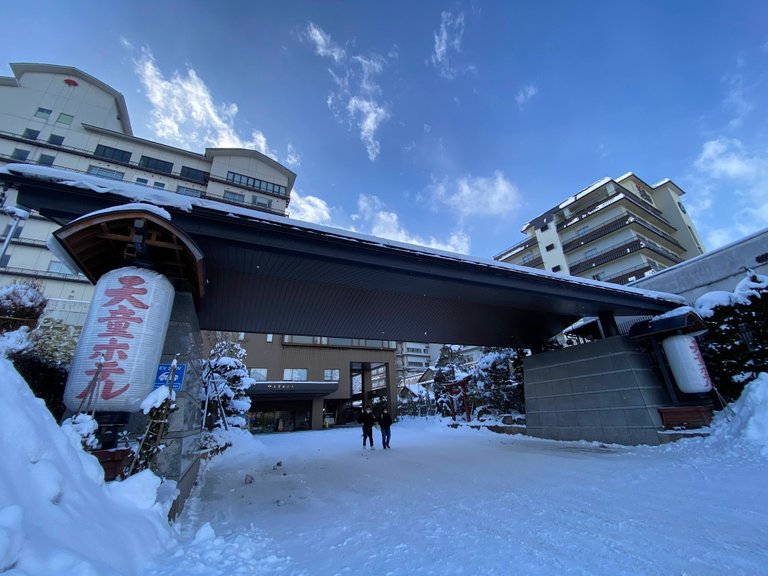 Entrance to the hotel