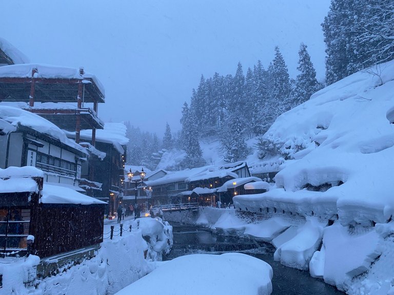 View when reaching Ginzan Onsen