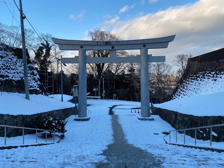 One of the many gates of the castle