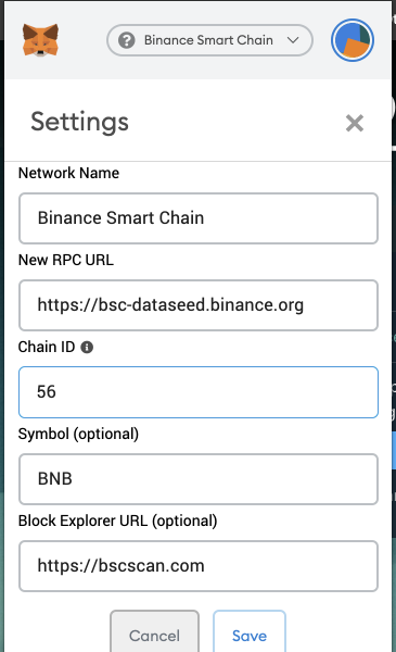 metamask bsc