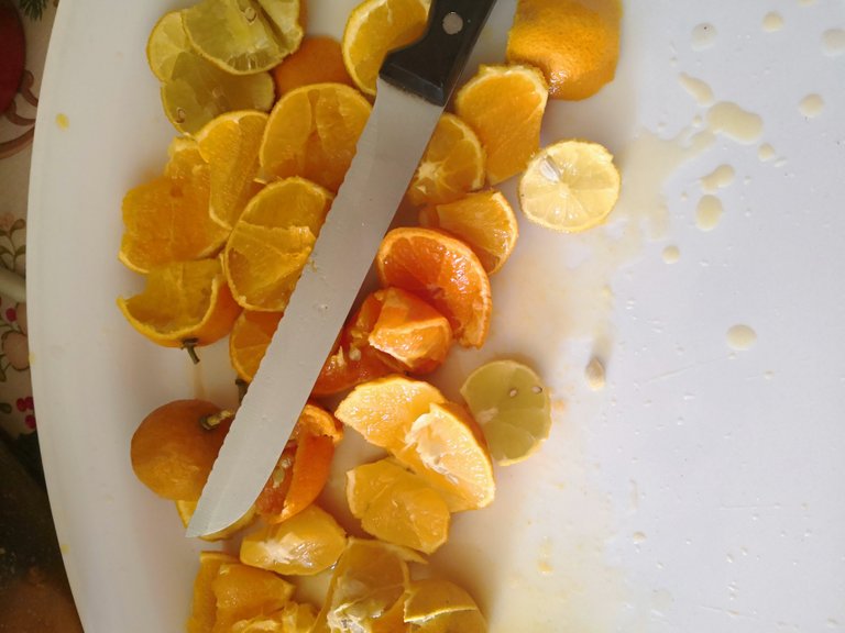You can use leftover citrus for cleaning