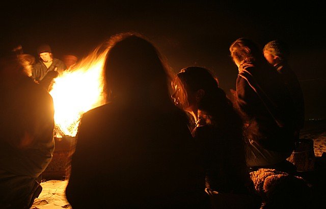 full moon drum circle