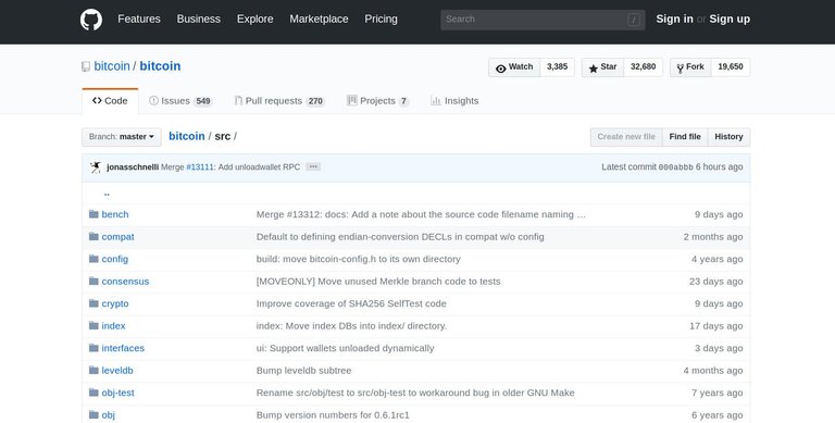 GitHub Bitcoin Code Respository
