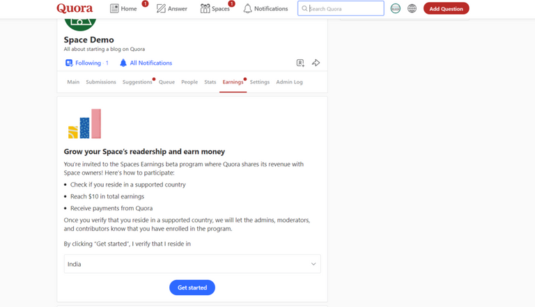 How to start a blog on Quora-Sign up steps for Quora spaces