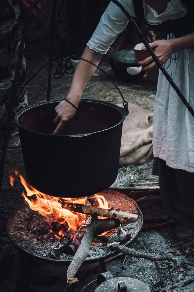 Wood below Fire form the image of The Cauldron in the I Ching