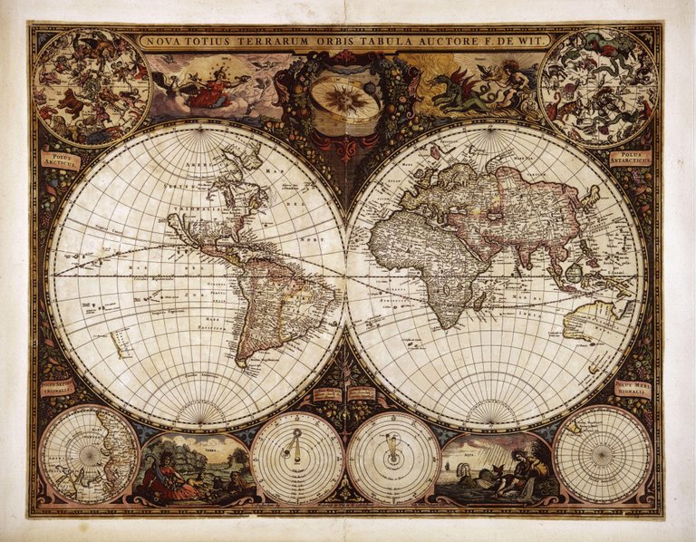 World Map (mentioning Tartaria and the Tartaric ocean) by Frederik de Wit