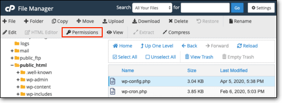 Permissions in cpanel