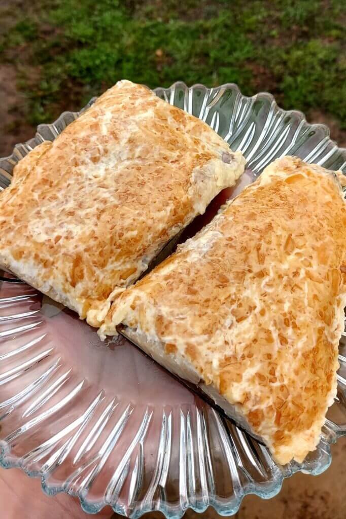 Latvian best traditional fish food - Mackerel with Cheese (Skumbrija ar sieru)