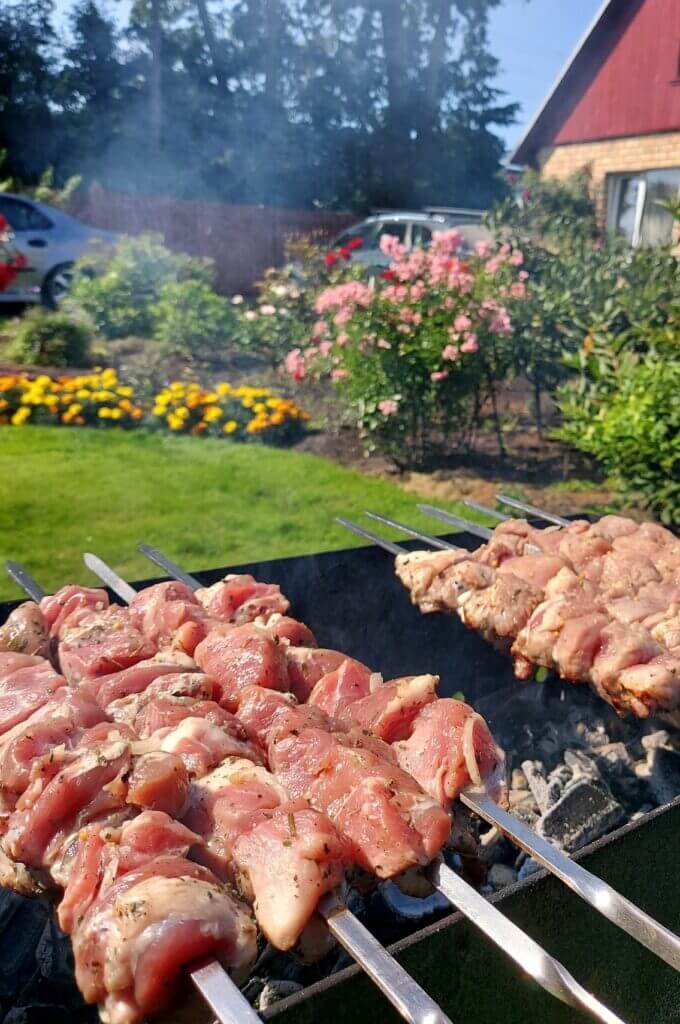 Latvian best traditional meat - Shashlik (Šašliks) 