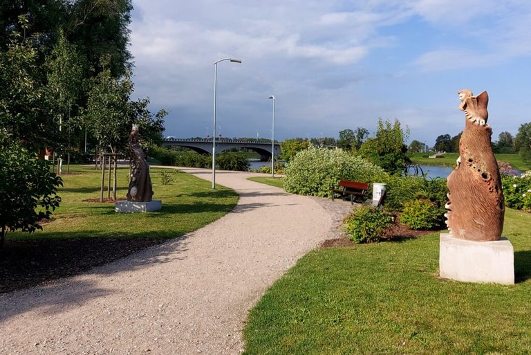 Jelgava, Latvia. Fireclay Sculpture Park. A perfect one-day trip with My Small Travel Guide. Šamota Skulptūru Parks.