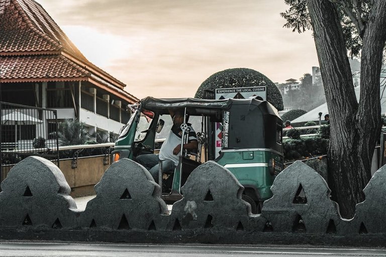 Tuk tuk in Sri Lanka streets