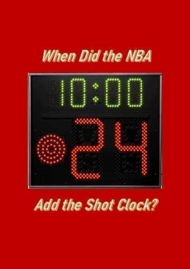 When did the NBA add the shot clock? On April 22, 1954, Syracuse Nationals owner Danny Biasone offered up the idea of the 24-second shot clock.