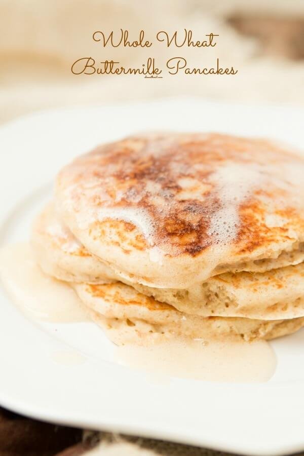 These were awesome! Whole Wheat Buttermilk Pancakes have never been so fluffy! ohsweetbasil.com