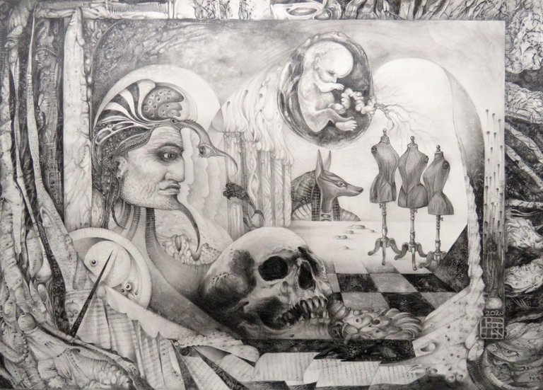 MEMENTO MORI – graphite on paper – 70 x 50 cm – 2020