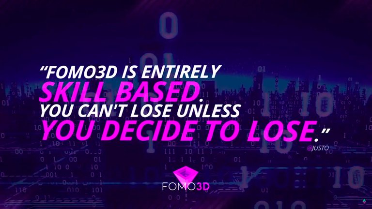 FOMO3D is entirely skill based.