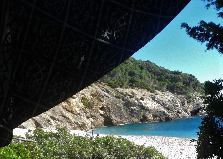 Ein Blick aus der Luxusunterkunft mit Blick auf das Meer