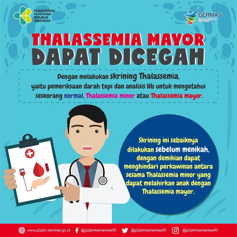 Talasemia Dapat Dicegah - sumber:p2ptm.kemkes.go.id