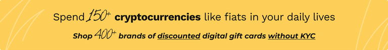 Spend 150+ cryptocurrencies like fiats in your daily lives