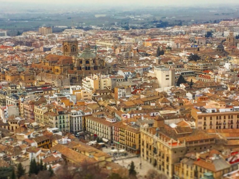 The magnificent view from the fortifications back across Granada.