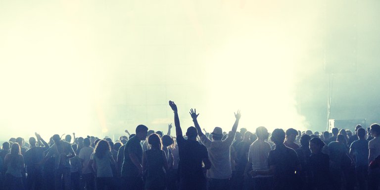 A crowd at a concert